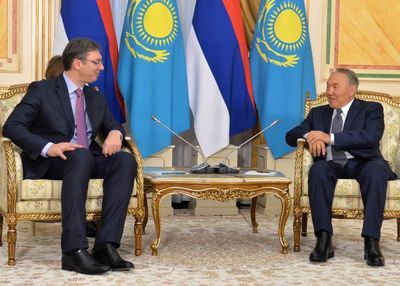 Н.назарбаев провел встречу с премьер-министром сербии