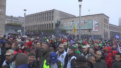 В брюсселе состоялась акция протеста военных